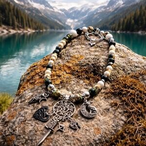 The Greek Goddess Artemis Prayer Beads. Pagan Rosary.